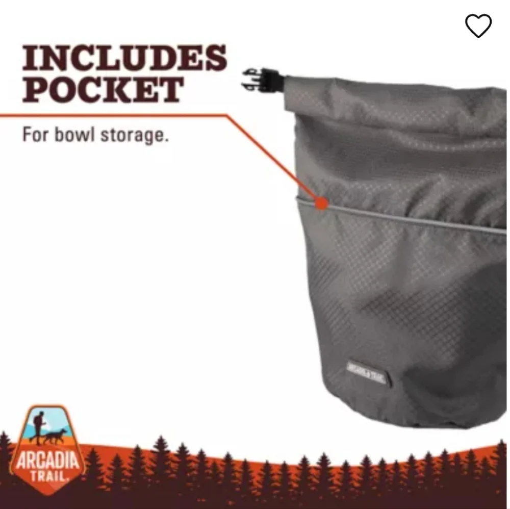 Arcadia Trail® Water-Resistant Kibble Storage Resealable Travel Dog Camping Tote